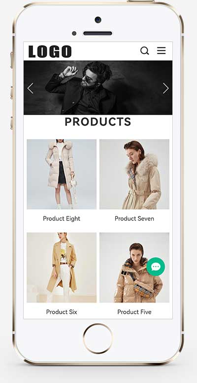 (自适应手机端)响应式服装服饰外贸企业网站模板